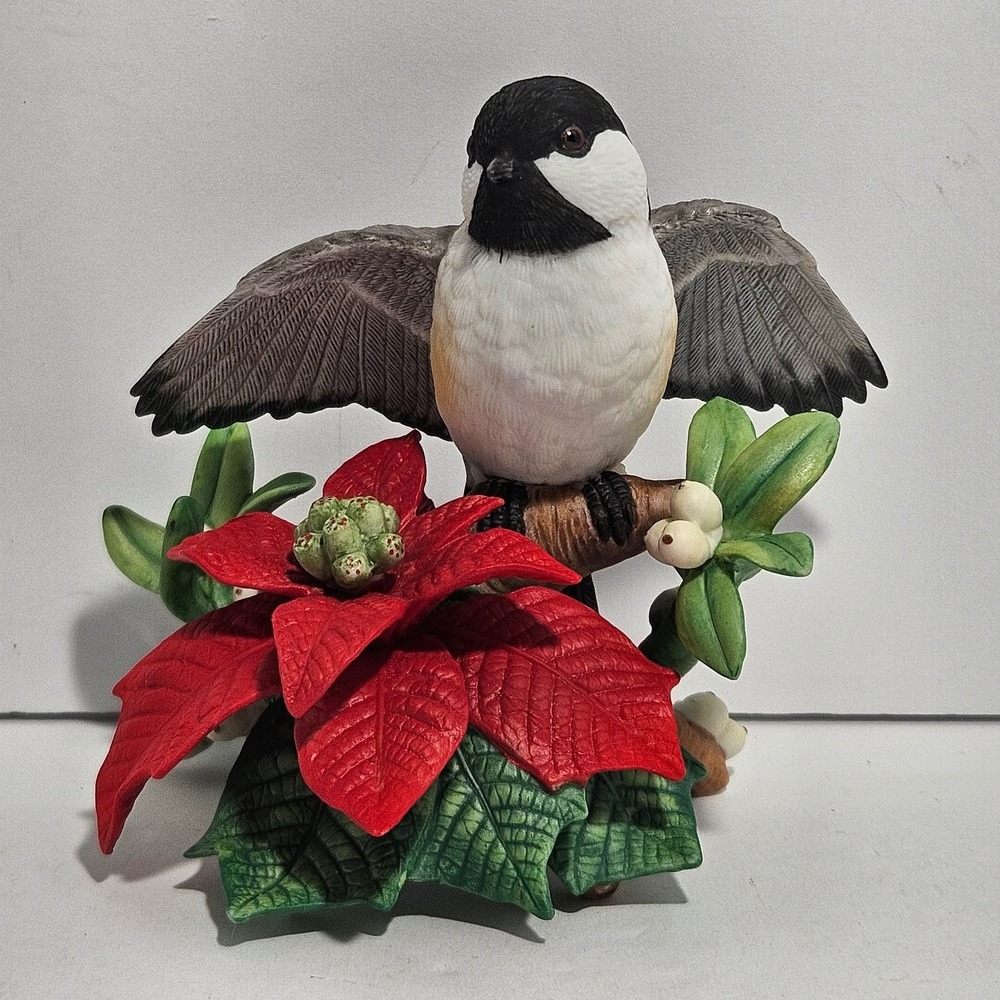 Lenox 1997 Christmas Chickadee Annual Bird Sculpture Fine Porcelain Limited Ed